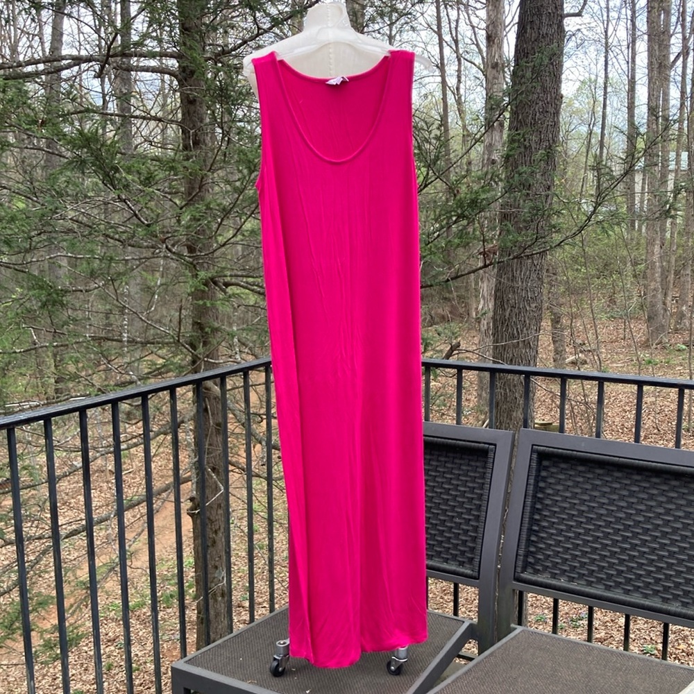 Simply Be long Pink Sleeveless Dress sz. 14